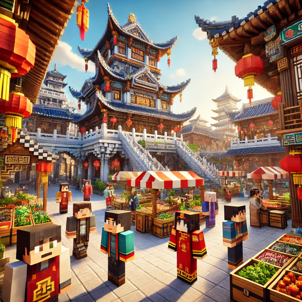 DALL·E 2024-07-14 04.24.02 - A Minecraft China Edition scene showcasing a bustling marketplace...png